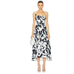 NICHOLAS Black and White High Low Dress